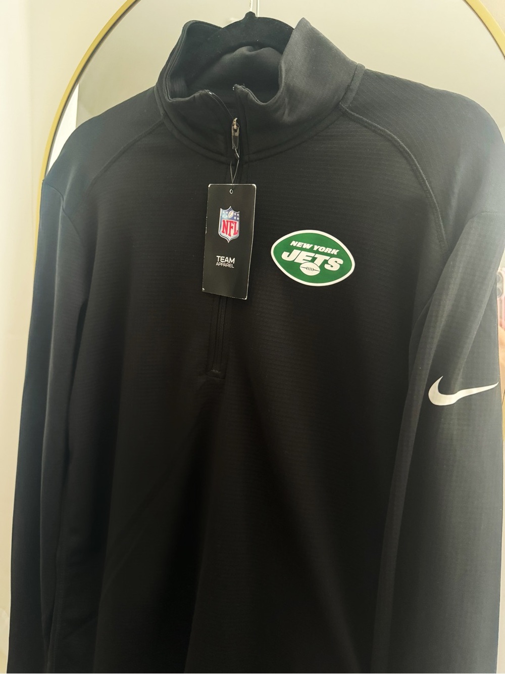 Nike NFL New York Jets Half-Zip Pullover Black